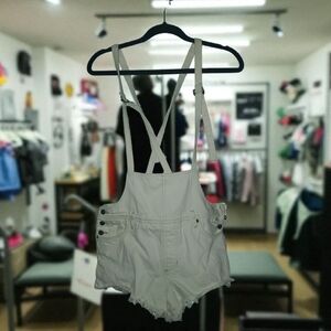 We The Free White Denim Overalls